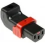 ACT C13 IEC Lock+ pārslēdzams leņķa savienotājs melns, PA130100DBK (SFO67A)