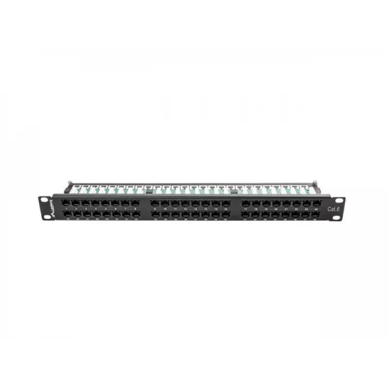 Lanberg PPU6-1048-B - Krosēšanas panelis - 1U - 19 inch