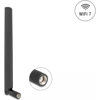 DELOCK 81452 daudzvirzienu tīkla antena, RP-SMA, 4.4 dBi, 2.4–7.125 GHz, 169.7 mm