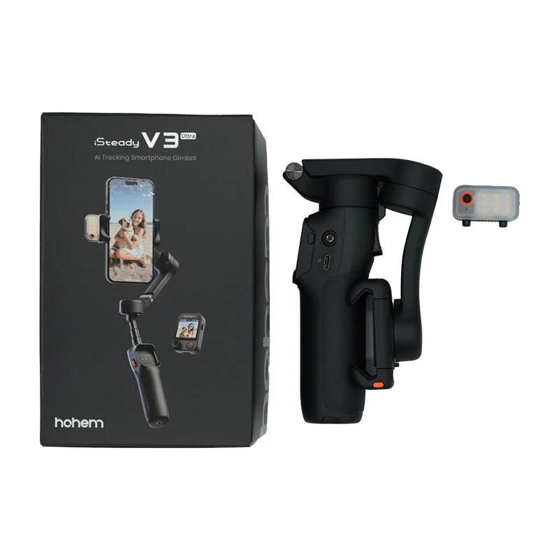 Hohem iSteady V3 Ultra (melns) – 3 asu stabilizators ar AI izsekošanu