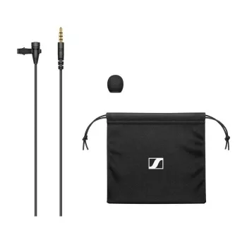 Lavaljē mikrofons Sennheiser XS LAV MOBILE, klipsējams, kondensatora, omnidirekcionāls, 2 m kabelis, 3,5 mm, 50–18000 Hz, 19 g, melns