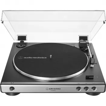 Audio-Technica AT-LP60XUSB pilnībā automātisks siksnas piedziņas atskaņotājs analogs un USB melnā krāsā