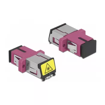 Optiskās šķiedras savienotājs DeLOCK 86891 SC Simplex Sievišķais uz SC Simplex Sievišķais Multi-mode Violeta