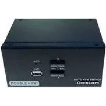 KVM slēdzis Dexlan 061092, 2 porti HDMI, 1 lokālais lietotājs