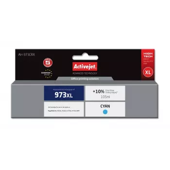 Activejet AH-973CRX tinte (HP 973XL F6T81AE aizstājēja; Premium; 105 ml; ciāna)