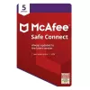 McAfee Safe Connect VPN atslēga – 5 ierīcēm, gadam