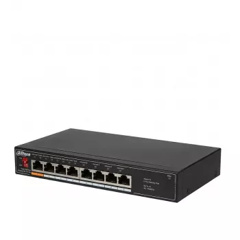 Dahua DH-SF1008L nepārvaldāms 8 portu Fast Ethernet slēdzis, galda, gaiši pelēks (bez PoE)