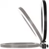 LogiLink AA0151 LED gredzenveida lampa viedtālruņiem, Ø 200 mm, 3 gaismas krāsu režīmi, regulējams spilgtums, 1/4 collas statīva vītne, ar tālruņa turētāju, USB, 1,8 m vads, melnā krāsā