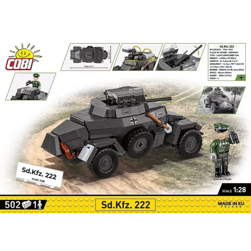Cobi Bloķi Sd.Kfz 222 modelis COBI-2657 — 502 bloki