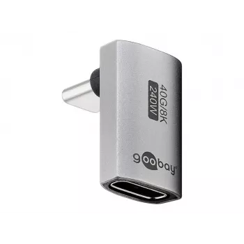 Goobay USB-C vertikālais 90° adapteris īss USB4 (74442)