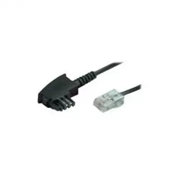 Telefona kabelis S-Impuls 70002-3 — 3 m, TAE-F uz RJ-45, melns