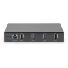 DIGITUS USB-Hub 4-Port 3.0 -> 4x A3.0 industrial line melns