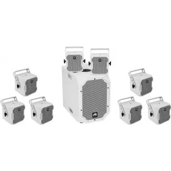 Aktīvā skaļruņu sistēma Omnitronic BOB-10A ws ar 8× BOB-4 ws (20000537)