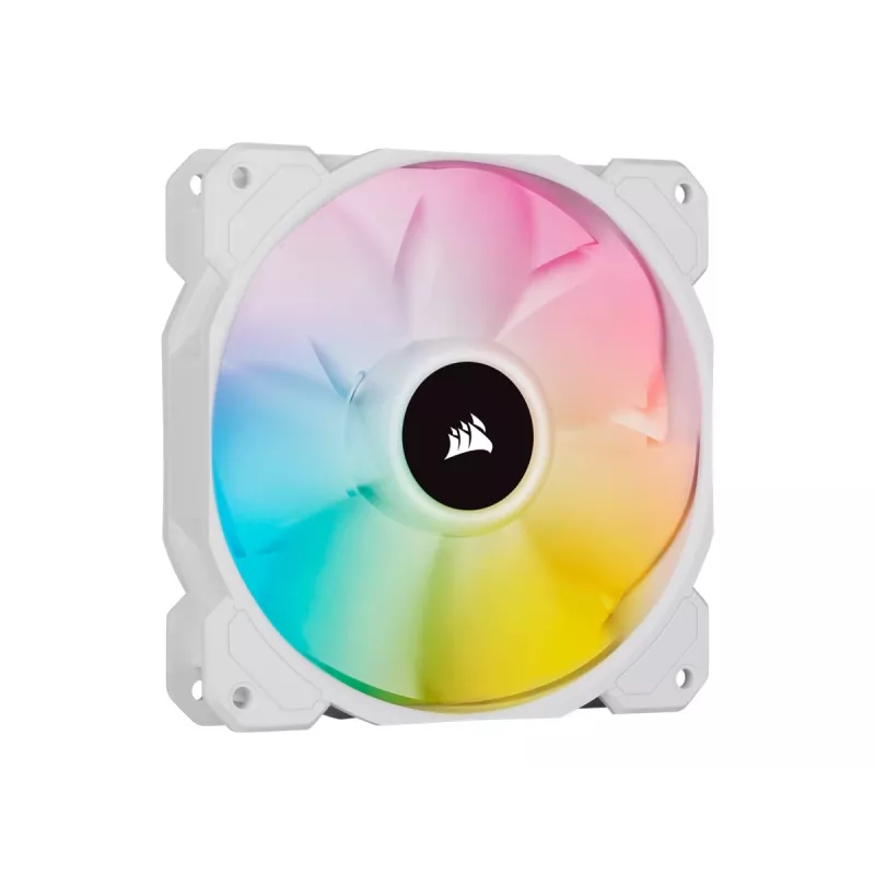 Corsair iCUE SP120 RGB ELITE Performance 120mm Baltā PWM ARGB korpusa ventilatoru trīskomplekts