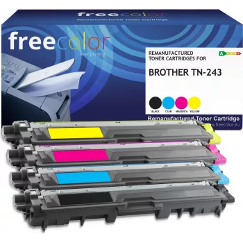 Tonera komplekts Freecolor Brother TN-243 3000 lpp Melns/Cijan/Magenta/Dzeltens