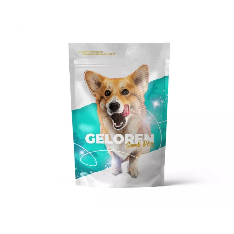 Papildbarība maziem suņiem CONTIPRO GELOREN Small Dog Joints 180 g želatīna bāzes locītavu atbalsts paciņā