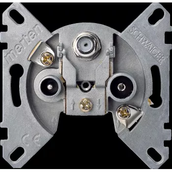 Merten SAT-Antenas kontaktligzda - 3 ceļi - DIN EN 50083-1/A1 - DIN EN 80083-2/A1 (466097)