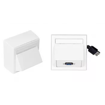 Vivolink WI221185 sienas kontaktligzda ar USB balta
