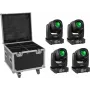 LED apgaismojuma komplekts EUROLITE TMH-B90 4x ar transporta koferi un riteņiem