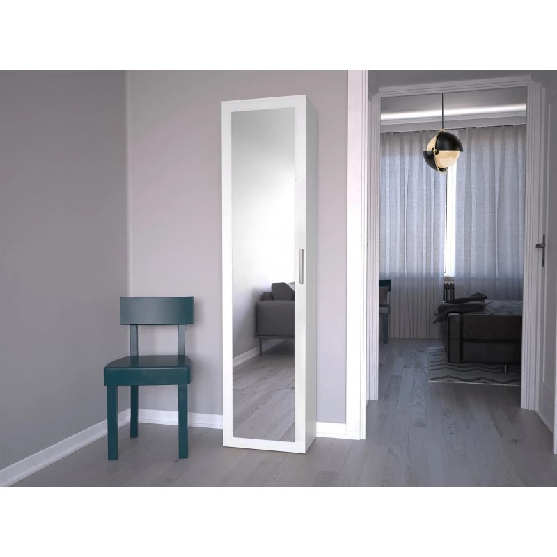 Skapis Top e shop DUO SZAFKA BIEL — 2 plaukti, 1 durvis, Balts, 500×350×1800 mm