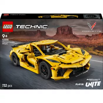 LEGO Technic Corvette Stingray 42205 2-in-1 pārveidojams un kupejas modelis, 732 gabali, 80×270×140 mm