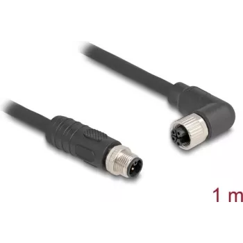 DeLOCK 80523 sensora/aktualizatora kabelis 1 m RST M12 Melns