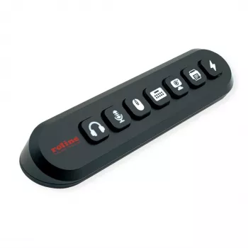 ROLINE USB 3.2 Gen 1 Hub, 7 portu, nomaināmas pogas, Type-A savienojuma kabelis