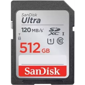 SanDisk Ultra SDXC atmiņas karte 512 GB UHS-I U1/Class10 (SDSDUN4-512G-GN6IN)
