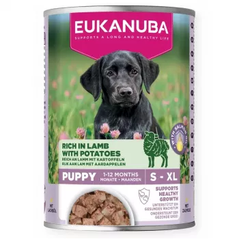 EUKANUBA Kucēnu mitrā barība 400 g - Jēra gaļa un kartupeļi