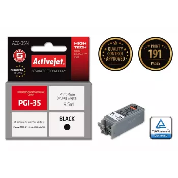 Activejet ACC-35N tintas kasetne (aizstāj Canon PGI-35; Supreme; 9.5 ml; melna)