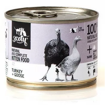 Slapjā kaķēnu barība 3coty TĪTARS + ZOSS 180 g — pilnvērtīga maltīte jauniem kaķēniem