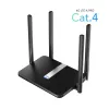 Cudy LT500 bezvadu maršrutētājs, 4G LTE, divjoslu Wi-Fi AC1200, Fast Ethernet, melns