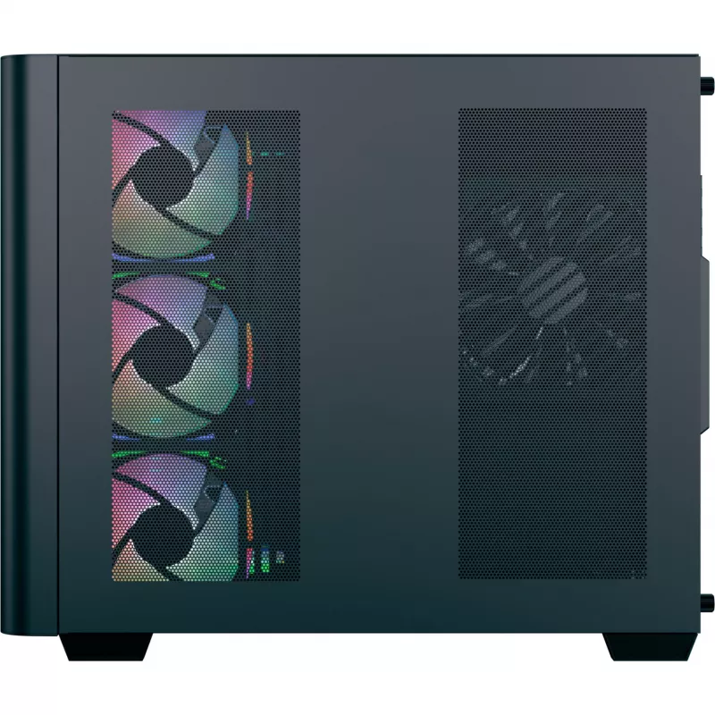 Torņa datora korpuss AEROCOOL P500C EVO-G-BK-v1 ar 2 rūdīta stikla paneļiem, Melns