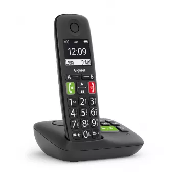 Gigaset E290A Analogais/DECT telefons ar zvanītāja ID Melns