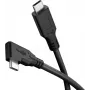 Goobay USB-C kabelis 90° USB4 1 m melns - 240 W 40 Gbit/s (79432)