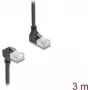 DeLOCK RJ45 tīkla kabelis Cat.6A S/FTP Slim 90° 3 m Melns