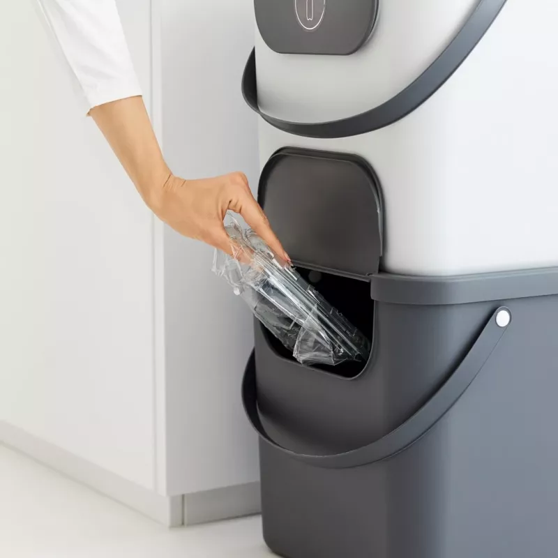 Rotho Albula atkritumu šķirošanas konteiners, 40 l, antracīta krāsā