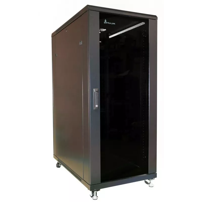 Extralink EX.11366 27U brīvstāvošs skapis 600x800 mm Melns