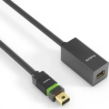 PureLink Ultimate Series - Pagarinātāja kabelis - Mini DisplayPort (Tēviņš) ar fiksatoru uz Mini DisplayPort (Mātīte) ar fiksatoru - DisplayPort 1.2 - 1,5 m - Apaļš, atbalsta 4K 60 Hz