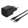 Belkin BoostCharge 25W USB-C PD/PPS iekštelpu lādētājs, 1 m kabelis, melns
