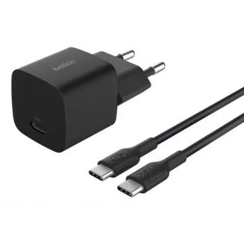 Belkin BoostCharge 25W USB-C PD/PPS iekštelpu lādētājs, 1 m kabelis, melns