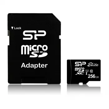 MicroSDXC atmiņas karte Silicon Power Elite 256GB UHS-I Class 10 U1 85MB/s ar SD adapteri