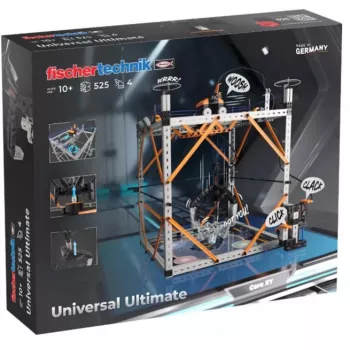 Izglītojošs konstruktors Fischertechnik Universal Ultimate 576102 — 525 detaļas, mehānikas un pneimatikas mācību komplekts