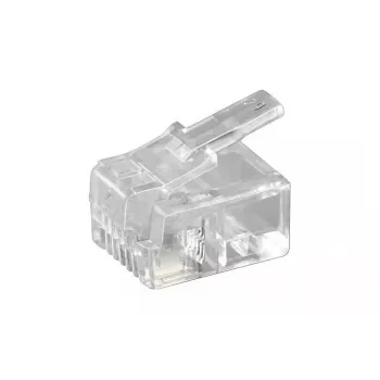Savienotājs Microconnect KON501-10R RJ-11 6P4C caurspīdīgs, 10 gab.