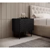 Naktsgaldiņš Cama ONDA 50x40x54 cm melns MDF/skaidu plātne komplektā 2 gab.