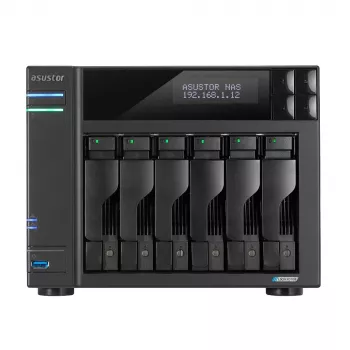 Asustor LOCKERSTOR 6 NAS darbvirsmas Intel® Celeron® N5105 8 GB DDR4 ADM Melns