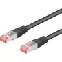 Wentronic Goobay CAT 6 savienojuma kabelis, S/FTP (PiMF), melns, 5 m - LSZH bezhalogēns, varš (68700)