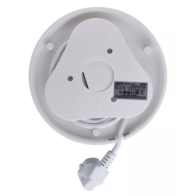Elektriskā tējkanna Maestro MR-073 1.5 L 1500 W balta, sviras vadība, ūdens līmeņa indikators