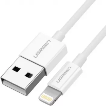 Ugreen kabelis USB 2.0 A Lightning 2m, 5V/2.4A iPhone un iPad, balts