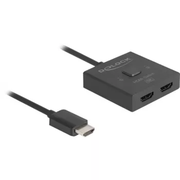 HDMI slēdzis DeLOCK 18901 144Hz Melns Plastmasa 55x55x15mm